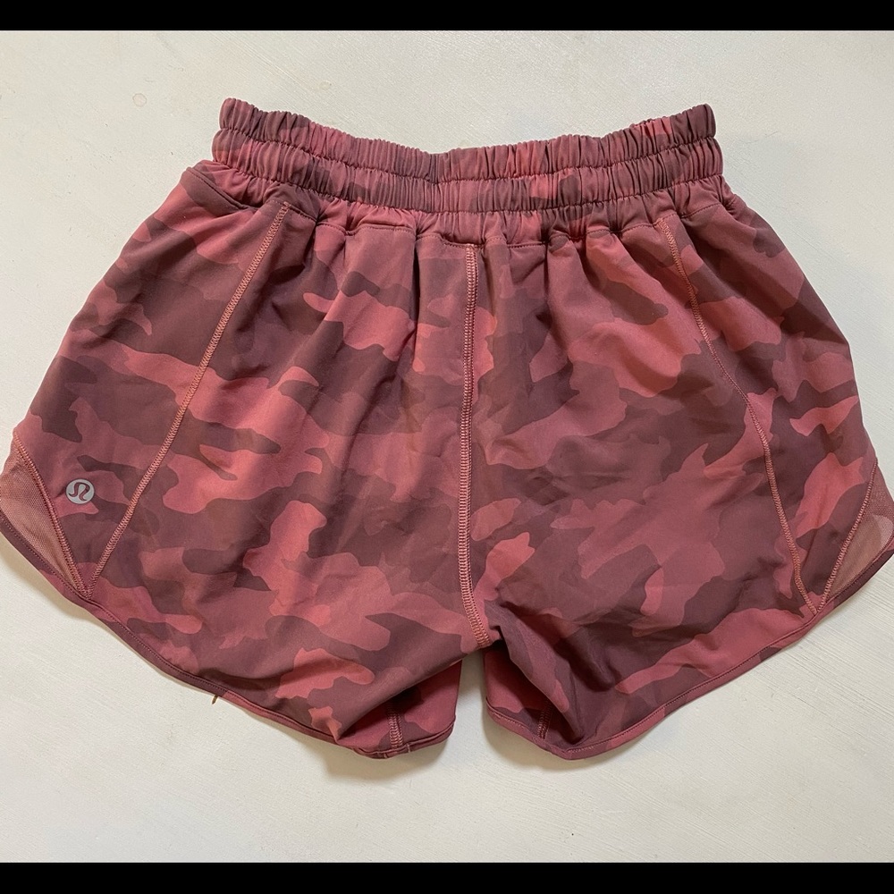 lululemon athletica Red Camo Athletic Shorts